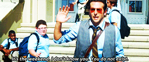Leaving the office on Fiday… It’s weekend. I don’t know you. You do not exist