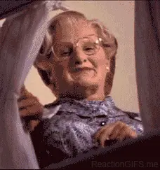 Mrs Doubtfire middle finger