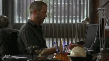 House pretending to work