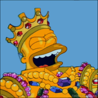 King Homer laughing