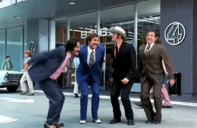 Anchorman yes jump Will Ferrell