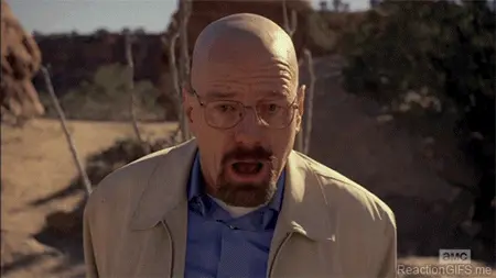 Speechless Walter White crying