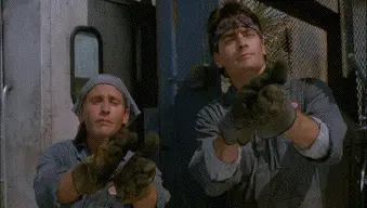 Men at work Golf Clap Short Charlie Sheen and Emilio Estevez