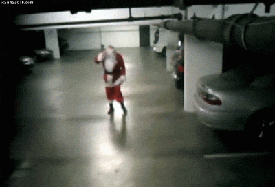 Drunk Santa Claus fail