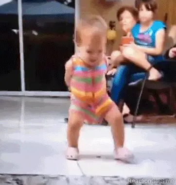 Baby dancing TGIF Thank god it's Friday