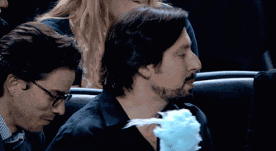 Yankees fan eating cotton candy reverse gif