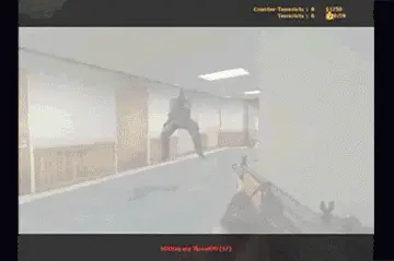 Jean Claude Van Damme playing counter strike gets a blue screen and lose it