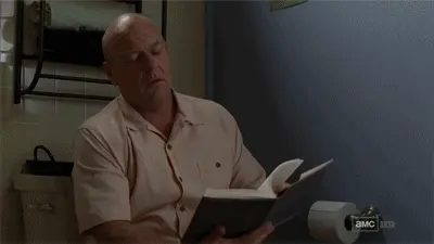 Hank reading a book on the toilet find a dick butt drawing
