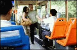 Brutal vietnamese police kicks bus passenger