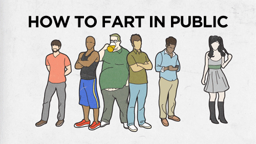 How a girl fart in public