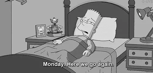 Bart Simpson Monday, here we go again