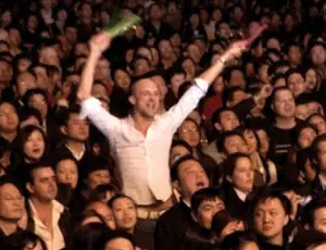 Guy dancing with glow sticks at a Celine Dion concert. Fuck yeah its Friday