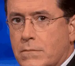 Stephen Colbert creepy smile slow motion