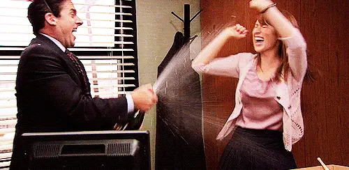 TGIF Steve Carell celebrating is Friday with Champagne