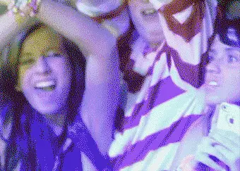 Rave girl tripping on psychedelic drugs