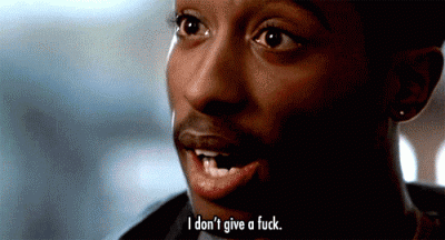 Tupac Shakur saying I don't give a damn