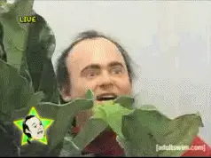 Pervert stalker hiding behind the bushes