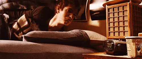 Spider-man breaking the alarm clock