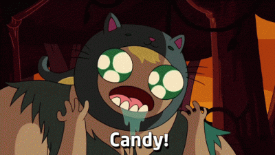 drooling when I see candy