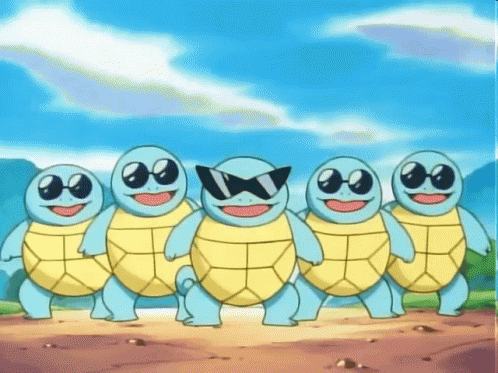 Pokemon Squirtle Squad Laughing