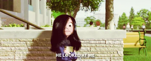 When my crush looks at me