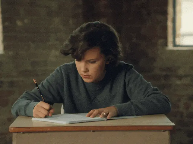Shocked Millie Bobby Brown