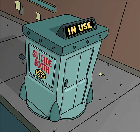 Suicide Booth In Use (Futurama)