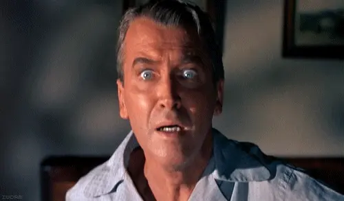 Jimmy Stewart is Shocked (Rear Window)