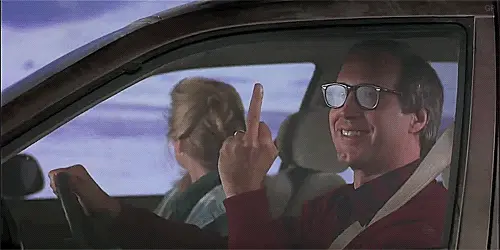 Smiling Middle Finger (National Lampoon’s Vacation)